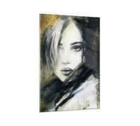 Cuadro Sobre Vidrio 70x100cm Cuadros Pared mujer cara labios Wall Art Prints