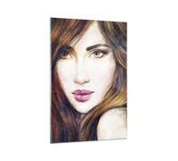 Cuadro Sobre Vidrio 70x100cm Cuadros Pared mujer cara labios Wall Art Prints