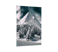 Cuadro Sobre Vidrio 70x100cm Cuadros Pared oscuro cielo montaña Wall Art Prints