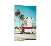 Cuadro Sobre Vidrio 70x100cm Cuadros Pared playa miami florida Wall Art Prints