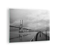 Cuadro Sobre Vidrio 70x50cm Cuadros Pared Arquitectura bicicleta lisboa turismo