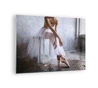 Cuadro Sobre Vidrio 70x50cm Cuadros Pared Bailarina Ballet Estudio Wall Art