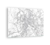Cuadro Sobre Vidrio 70x50cm Cuadros Pared Ciudad Mapa Roma Wall Art Prints Decor