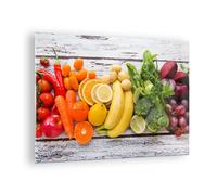 Cuadro Sobre Vidrio 70x50cm Cuadros Pared Comida vegetales comer fresco Wall Art