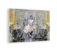 Cuadro Sobre Vidrio 70x50cm Cuadros Pared Contemporáneo Pintura Mujer Wall Art