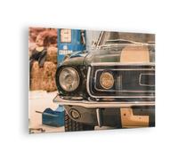 Cuadro Sobre Vidrio 70x50cm Cuadros Pared Cubierta Ford Mustango Wall Art Prints