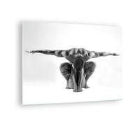 Cuadro Sobre Vidrio 70x50cm Cuadros Pared Modelo cuerpo músculos tatuaje Art