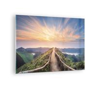 Cuadro Sobre Vidrio 70x50cm Cuadros Pared Sendero Montaña Azores Wall Art Prints