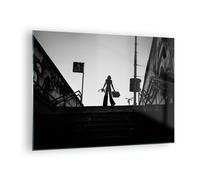 Cuadro Sobre Vidrio 70x50cm Cuadros Pared Sombra Fotografía Escaleras Wall Art