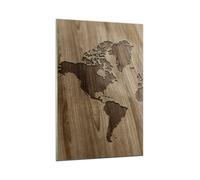 Cuadro Sobre Vidrio 80x120cm Cuadros Pared geografía globo mapa Wall Art Prints