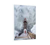 Cuadro Sobre Vidrio 80x120cm Cuadros Pared Linterna Mar Tormenta Wall Art Prints