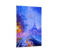 Cuadro Sobre Vidrio 80x120cm Cuadros Pared París Faroles Eiffel Wall Art Prints