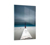 Cuadro Sobre Vidrio 80x120cm Cuadros Pared Torre Playa Cielo Wall Art Prints