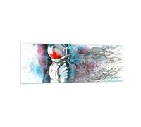 Cuadro Sobre Vidrio 90x30cm Cuadros Astronauta universo astronomía explorador