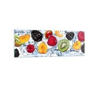 Cuadro Sobre Vidrio 90x30cm Cuadros Pared Agua frutas alimentos frescos Wall Art
