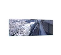 Cuadro Sobre Vidrio 90x30cm Cuadros Pared Barco Océano Viajes Yate Wall Art