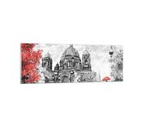 Cuadro Sobre Vidrio 90x30cm Cuadros Pared Catedral Berlín Amantes Wall Art