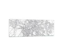 Cuadro Sobre Vidrio 90x30cm Cuadros Pared Ciudad Mapa Berlín Wall Art Prints