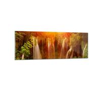 Cuadro Sobre Vidrio 90x30cm Cuadros Pared Croacia parque nacional cascada Art