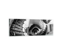 Cuadro Sobre Vidrio 90x30cm Cuadros Pared Escaleras Espiral Perspectiva Wall Art