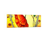 Cuadro Sobre Vidrio 90x30cm Cuadros Pared Flor líneas marcas Wall Art Prints