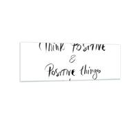 Cuadro Sobre Vidrio 90x30cm Cuadros Pared Lema Pensamiento Positivamente Art