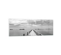 Cuadro Sobre Vidrio 90x30cm Cuadros Pared Madera Puente Mar Wall Art Prints