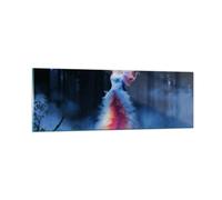 Cuadro Sobre Vidrio 90x30cm Cuadros Pared Mujer misterio noche bosque Wall Art
