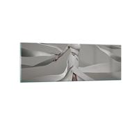 Cuadro Sobre Vidrio 90x30cm Cuadros Pared Mujer modelo rayas las emociones Art