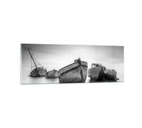 Cuadro Sobre Vidrio 90x30cm Cuadros Pared Łódź Naufragio Barco Wall Art Prints