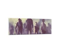 Cuadro Sobre Vidrio 90x30cm Cuadros Pared Personajes Halloween Misterio Wall Art