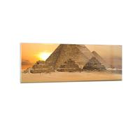 Cuadro Sobre Vidrio 90x30cm Cuadros Pared Pirámide egipto desierto Wall Art