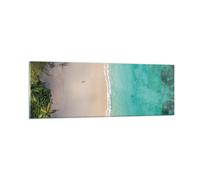Cuadro Sobre Vidrio 90x30cm Cuadros Pared Playa Trópico Borde Wall Art Prints