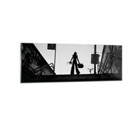 Cuadro Sobre Vidrio 90x30cm Cuadros Pared Sombra Fotografía Escaleras Wall Art