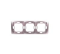 Cuadro triple Simon Basic Neos acero inox BMRC3/21