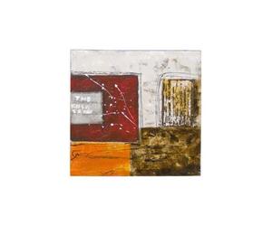 Cuadro ventanas naranja 80 cm