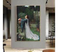 Cuadro vintage de John William Waterhouse, retrato de mujer victoriana, impreso en lienzo para decoración de pared moderna en sala de estar (60x80cm/Sin marco)