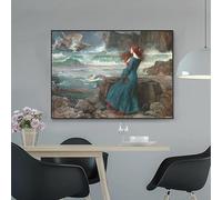 Cuadro vintage de John William Waterhouse, retrato de mujer victoriana, impreso en lienzo para decoración de pared moderna en sala de estar (40x60cm/Sin marco)