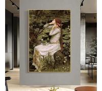 Cuadro vintage de John William Waterhouse, retrato de mujer victoriana, impreso en lienzo para decoración de pared moderna en sala de estar (70x100cm/Sin marco)