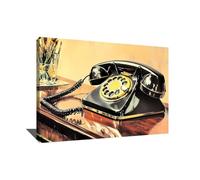 Cuadro vintage industrial - Decoración de pared de oficina - Marco antiguo vintage - Impresión sobre lienzo retro - Cuadro decorativo de pared retro - Idea de regalo para oficina (80 x 60 cm)