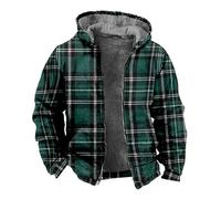 Cuadros 3D Impresión Hombres Peluche Chaqueta Cremallera Sudadera Manga Larga Sherpa Forrado Sudaderas con Capucha Invierno Ropa