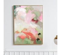 Cuadros abstractos florales en lienzo, modernos, grandes y enmarcados, ideales para sala de estar o dormitorio (42x60cm/18x24in)