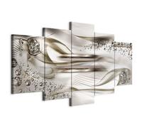 Cuadros B&D XXL - Cuadro en Lienzo Abstracto 200x100 cm Impresión de 5 Piezas Material Tejido no Tejido Impresión Artistica Imagen Grafica Decoracion de Pared Diamante a-B-0083-b-p