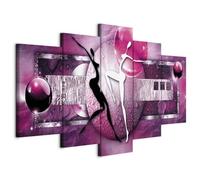 Cuadros B&D XXL - Cuadro en Lienzo Abstracto 225x112 cm 5 piezas - Impresión en material tejido no tejido cuadros decoracion salon modernos lienzos decorativos dormitorios - Africa Mujer 020101-222