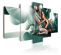 Cuadros B&D XXL - Cuadro en Lienzo Persona 225x112 cm 5 piezas - Impresión en material tejido no tejido cuadros decoracion salon modernos lienzos decorativos dormitorios - Coppia Amor h-A-0046-b-o