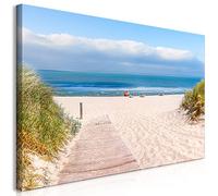Cuadros B&D XXL - Cuadro Mega XXXL Playa y mar 160x80 cm Cuadro en Lienzo en Tamano XXL Estampado Grande Imagen Para Montar por uno Mismo Decoración De Pared Impresión DIY Naturaleza f-C-0129-ak-e