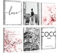 Cuadros Belleza - Cuelgue su cuadro al instante - Elegante, no necesita marco - Girl Room Adolescente - Rosa - N021765a