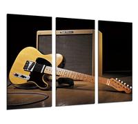 Cuadros Cámara Cuadro Fotográfico Musica, Instrumento Guitarra Fender Stratocaster, Rock, Multicolor, 97 x 62 cm XXL