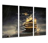 Cuadros Camara Fotográfico Barco Antiguo de Vela, Carabela, Guerra Tamaño total: 97 x 62 cm XXL, Multicolor