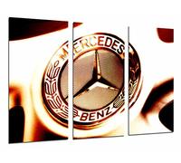 Cuadros Camara Poster Fotográfico Logo Mercedes benz, Coche, Marca, Motor Tamaño total: 97 x 62 cm XXL, Multicolor